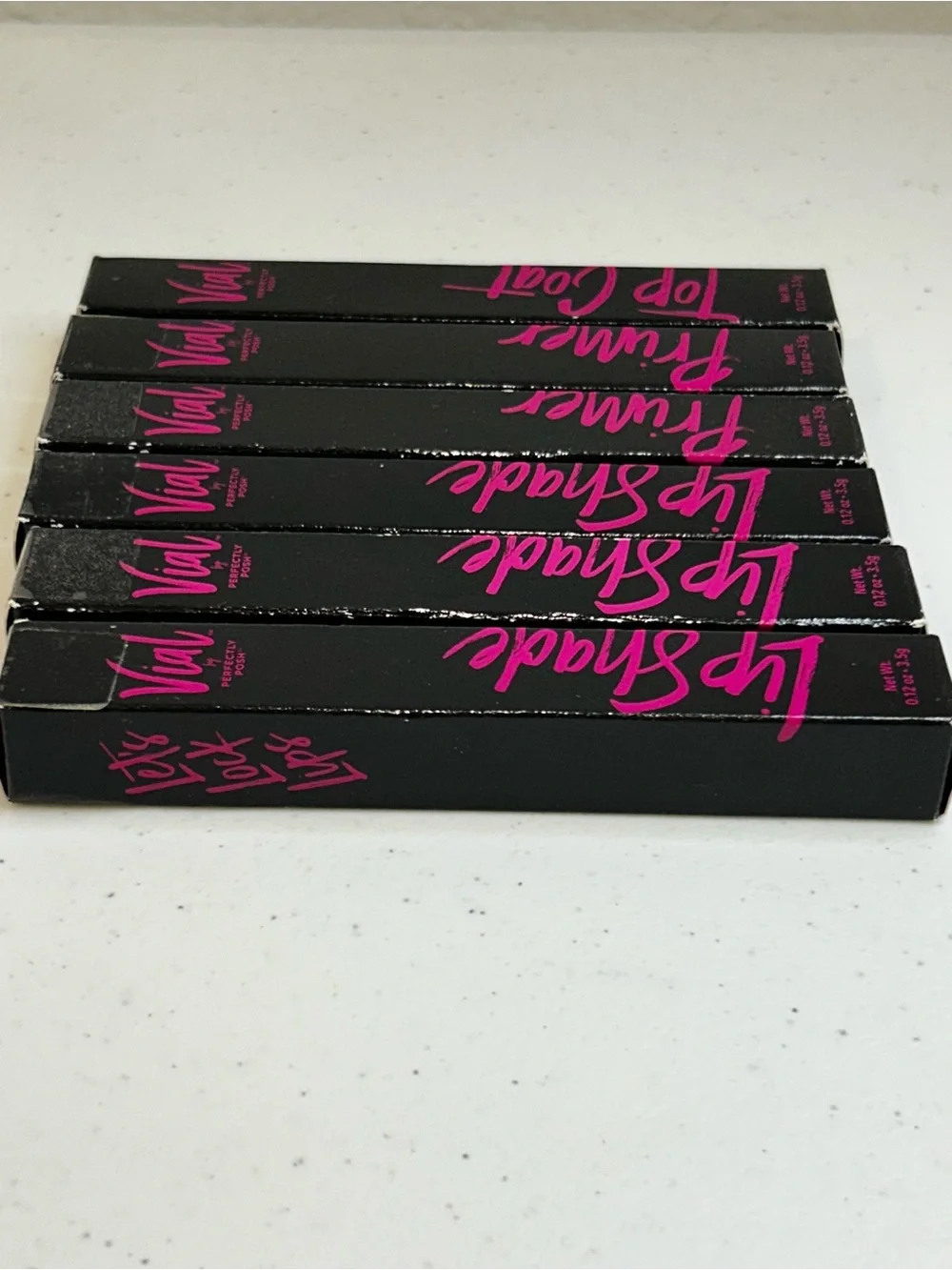 Perfectly Posh | Vial Lip Shade, Primer & Top Coat Set of 6